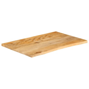 vidaXL Επιφάνεια Τραπεζιού 70x60x2,5cm Live Edge Μασίφ Ξύλο Μάνγκο 1 τεμ.