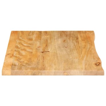 vidaXL Επιφάνεια Τραπεζιού 70x60x2,5cm Live Edge Μασίφ Ξύλο Μάνγκο 1 τεμ.