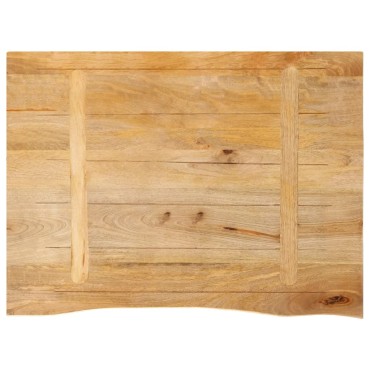 vidaXL Επιφάνεια Τραπεζιού 70x60x2,5cm Live Edge Μασίφ Ξύλο Μάνγκο 1 τεμ.