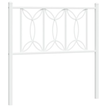 vidaXL Κεφαλάρι Λευκό Μεταλλικό 85x3x90cm 1 τεμ.