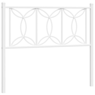 vidaXL Κεφαλάρι Λευκό Μεταλλικό 105x3x90cm 1 τεμ.