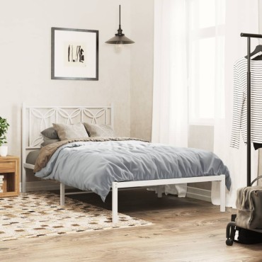 vidaXL Κεφαλάρι Λευκό Μεταλλικό 105x3x90cm 1 τεμ.