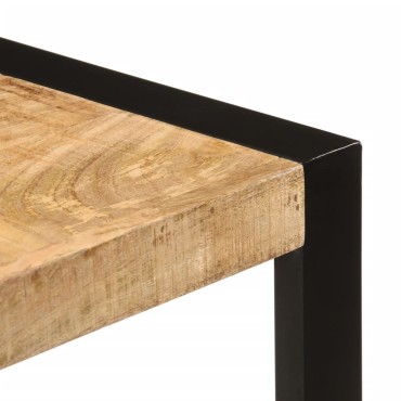vidaXL Τραπεζαρία 120x55x76cm από Μασίφ Ακατέργαστο Ξύλο Μάνγκο 1 τεμ.