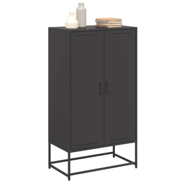 vidaXL Ντουλάπι Μαύρο 68,5x38,5x123,5cm από Ατσάλι 1 τεμ.