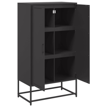 vidaXL Ντουλάπι Μαύρο 68,5x38,5x123,5cm από Ατσάλι 1 τεμ.