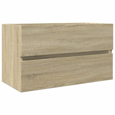 vidaXL Ντουλάπι Νιπτήρα Sonoma Δρυς 80x38,5x45cm από Επεξ. Ξύλο 1 τεμ.