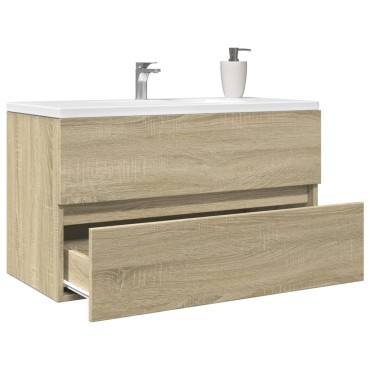 vidaXL Ντουλάπι Νιπτήρα Sonoma Δρυς 80x38,5x45cm από Επεξ. Ξύλο 1 τεμ.