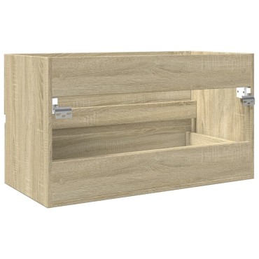 vidaXL Ντουλάπι Νιπτήρα Sonoma Δρυς 80x38,5x45cm από Επεξ. Ξύλο 1 τεμ.