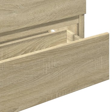 vidaXL Ντουλάπι Νιπτήρα Sonoma Δρυς 80x38,5x45cm από Επεξ. Ξύλο 1 τεμ.