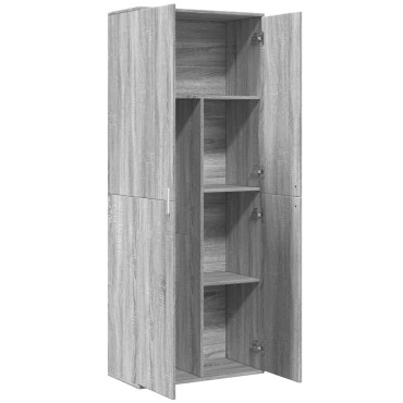 vidaXL Ντουλάπι Γκρι Sonoma 70x35x180cm από Επεξεργασμένο Ξύλο 1 τεμ.