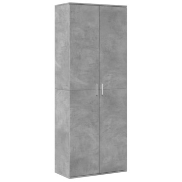 vidaXL Ντουλάπι Γκρι Σκυροδέματος 70x35x180cm από Επεξεργασμένο Ξύλο 1 τεμ.