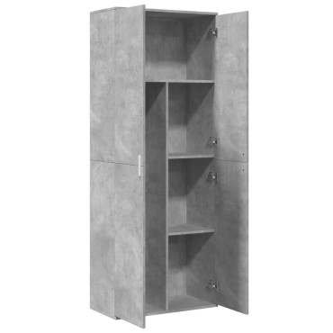 vidaXL Ντουλάπι Γκρι Σκυροδέματος 70x35x180cm από Επεξεργασμένο Ξύλο 1 τεμ.