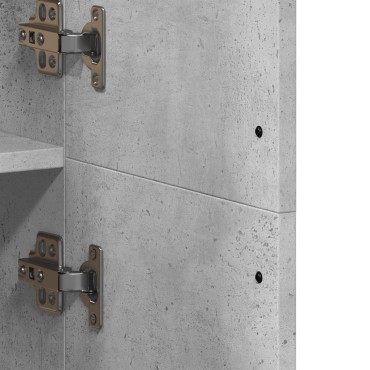 vidaXL Ντουλάπι Γκρι Σκυροδέματος 70x35x180cm από Επεξεργασμένο Ξύλο 1 τεμ.