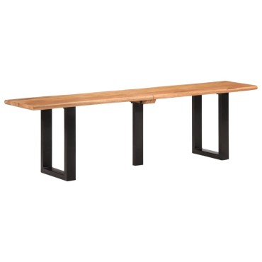 vidaXL Πάγκος από Μασίφ Ξύλο Ακακίας / Ατσάλι 160x35x45cm 1 τεμ.