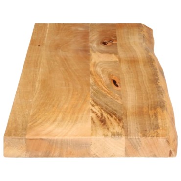 vidaXL Επιφάνεια Τραπεζιού 100x40x2,5cm Live Edge Μασίφ Ξύλο Μάνγκο 1 τεμ.