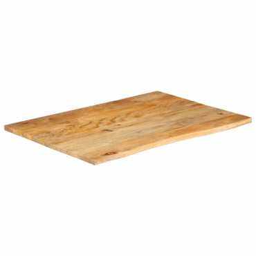vidaXL Επιφάνεια Τραπεζιού 90x80x2,5cm Live Edge Μασίφ Ξύλο Μάνγκο 1 τεμ.
