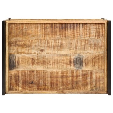 vidaXL Τρόλεϊ Κουζίνας 80x55x70cm Μασίφ Ακατέργαστο Ξύλο Μάνγκο 1 τεμ.