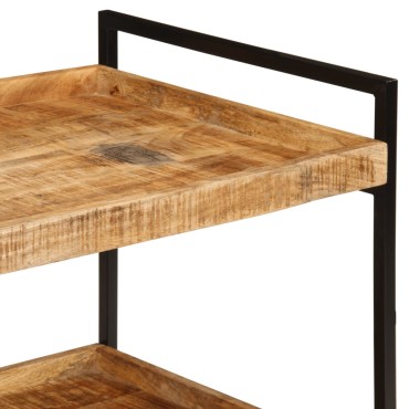 vidaXL Τρόλεϊ Κουζίνας 80x55x70cm Μασίφ Ακατέργαστο Ξύλο Μάνγκο 1 τεμ.