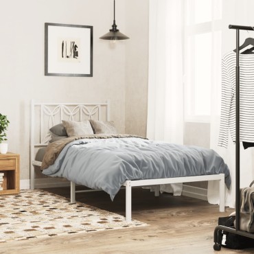 vidaXL Κεφαλάρι Λευκό Μεταλλικό 90x3x90cm 1 τεμ.