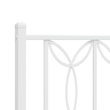 vidaXL Κεφαλάρι Λευκό Μεταλλικό 90x3x90cm 1 τεμ.
