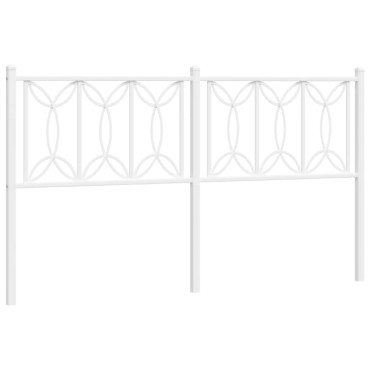 vidaXL Κεφαλάρι Λευκό Μεταλλικό 156x3x90cm 1 τεμ.