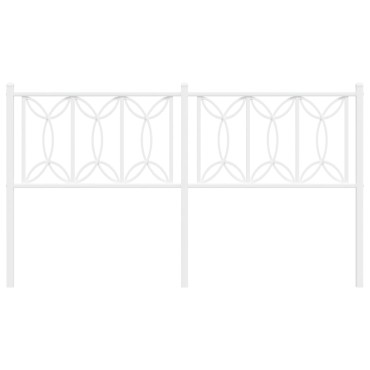vidaXL Κεφαλάρι Λευκό Μεταλλικό 156x3x90cm 1 τεμ.