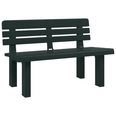 vidaXL Παγκάκι Κήπου Πράσινο 110x52x71cm από Πολυπροπυλένιο 1 τεμ.