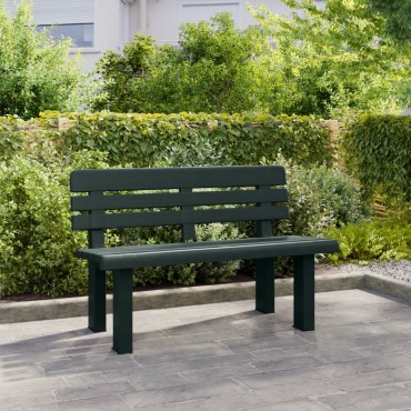 vidaXL Παγκάκι Κήπου Πράσινο 110x52x71cm από Πολυπροπυλένιο 1 τεμ.