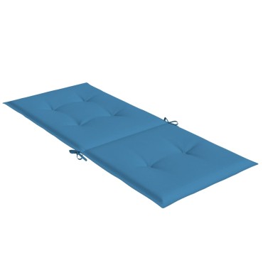 vidaXL Μαξιλάρια Καρέκλας με Πλάτη 4 τεμ. Μπλε 120x50x4cm Ύφασμα
