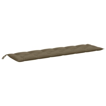 vidaXL Μαξιλάρια Πάγκου Κήπου 2 τεμ. Taupe Μελανζέ 200x50x7cm Ύφ.