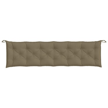 vidaXL Μαξιλάρια Πάγκου Κήπου 2 τεμ. Taupe Μελανζέ 200x50x7cm Ύφ.