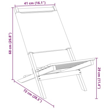 vidaXL Καρέκλες Κήπου 2 τεμ. Ανθρακί Μασίφ Ακακία & Ύφασμα 41x28cm