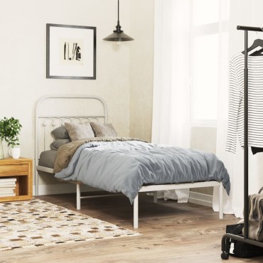 vidaXL Κεφαλάρι Λευκό Μεταλλικό 85x3x100cm 1 τεμ.