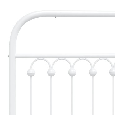 vidaXL Κεφαλάρι Λευκό Μεταλλικό 85x3x100cm 1 τεμ.