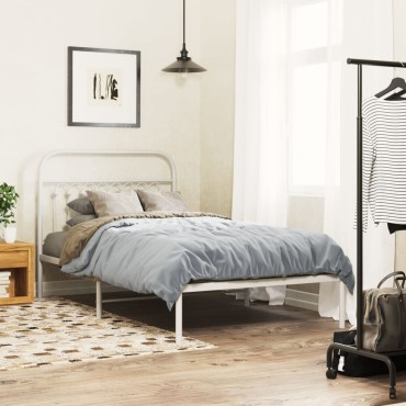 vidaXL Κεφαλάρι Λευκό Μεταλλικό 105x3x100cm 1 τεμ.