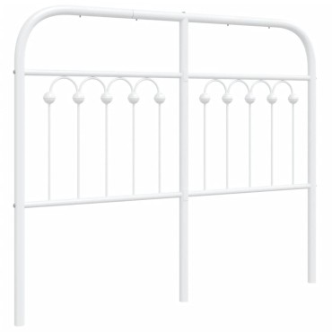 vidaXL Κεφαλάρι Λευκό Μεταλλικό 125x3x100cm 1 τεμ.