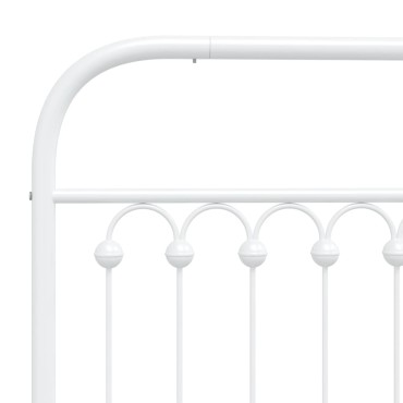 vidaXL Κεφαλάρι Λευκό Μεταλλικό 125x3x100cm 1 τεμ.