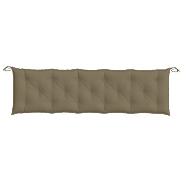 vidaXL Μαξιλάρια Πάγκου Κήπου 2 τεμ. Taupe Μελανζέ 180x50x7cm Ύφ.