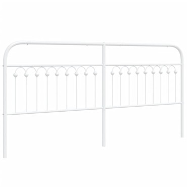 vidaXL Κεφαλάρι Λευκό Μεταλλικό 198x3x100cm 1 τεμ.