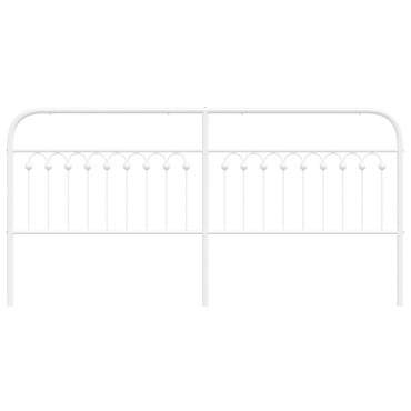 vidaXL Κεφαλάρι Λευκό Μεταλλικό 198x3x100cm 1 τεμ.