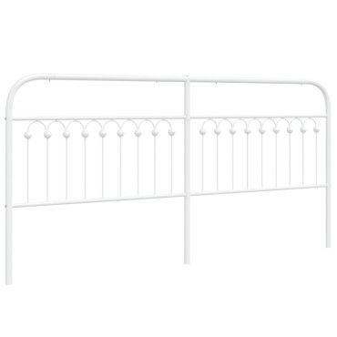 vidaXL Κεφαλάρι Λευκό Μεταλλικό 206x3x100cm 1 τεμ.