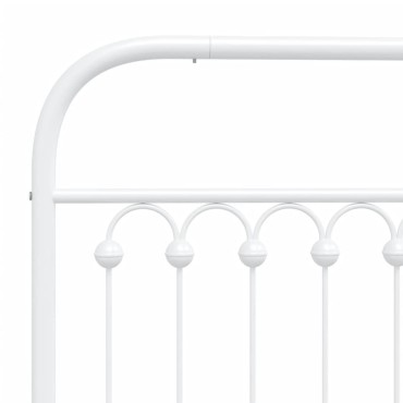 vidaXL Κεφαλάρι Λευκό Μεταλλικό 187x3x100cm 1 τεμ.