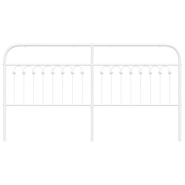 vidaXL Κεφαλάρι Λευκό Μεταλλικό 187x3x100cm 1 τεμ.