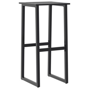 vidaXL Σκαμπό Μπαρ 4 τεμ. Μαύρα 38x38x80cm Ατσάλι με Ηλ. Βαφή Πούδρας