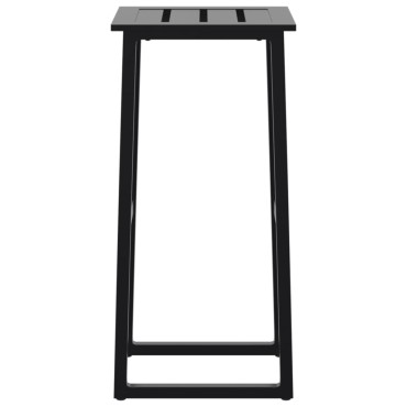 vidaXL Σκαμπό Μπαρ 4 τεμ. Μαύρα 38x38x80cm Ατσάλι με Ηλ. Βαφή Πούδρας