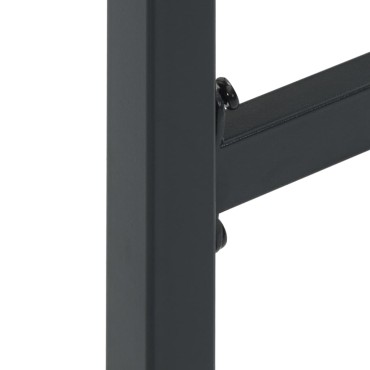 vidaXL Σκαμπό Μπαρ 4 τεμ. Μαύρα 38x38x80cm Ατσάλι με Ηλ. Βαφή Πούδρας