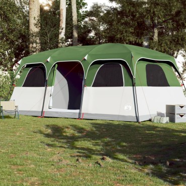 vidaXL Σκηνή Οικογενειακή 9 Ατόμων Αδιάβροχη Πράσινη