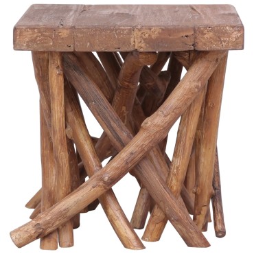 vidaXL Τραπέζι Σαλονιού Κορμός 40x40x40cm Μείγμα Ανακυκλωμένου Ξύλου 1 τεμ.