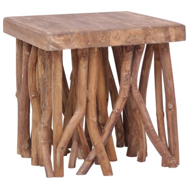 vidaXL Τραπέζι Σαλονιού Κορμός 40x40x40cm Μείγμα Ανακυκλωμένου Ξύλου 1 τεμ.