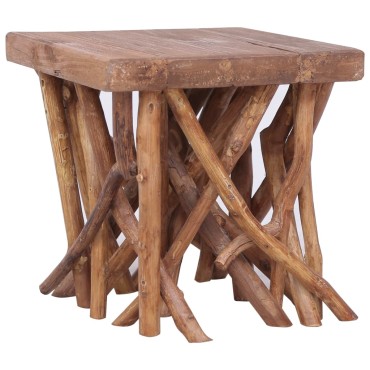 vidaXL Τραπέζι Σαλονιού Κορμός 40x40x40cm Μείγμα Ανακυκλωμένου Ξύλου 1 τεμ.